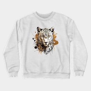 Graffiti Paint Leopard Creative Crewneck Sweatshirt